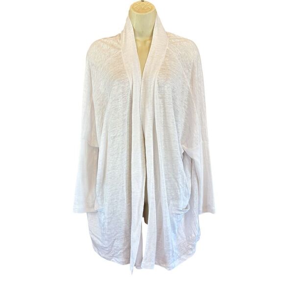 lunya Sweaters - LUNYA Linen Blend Open Front Cardigan in White NWT One Size